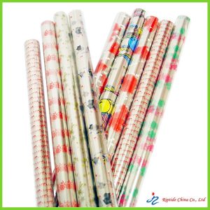 Colored gift wrapping paper