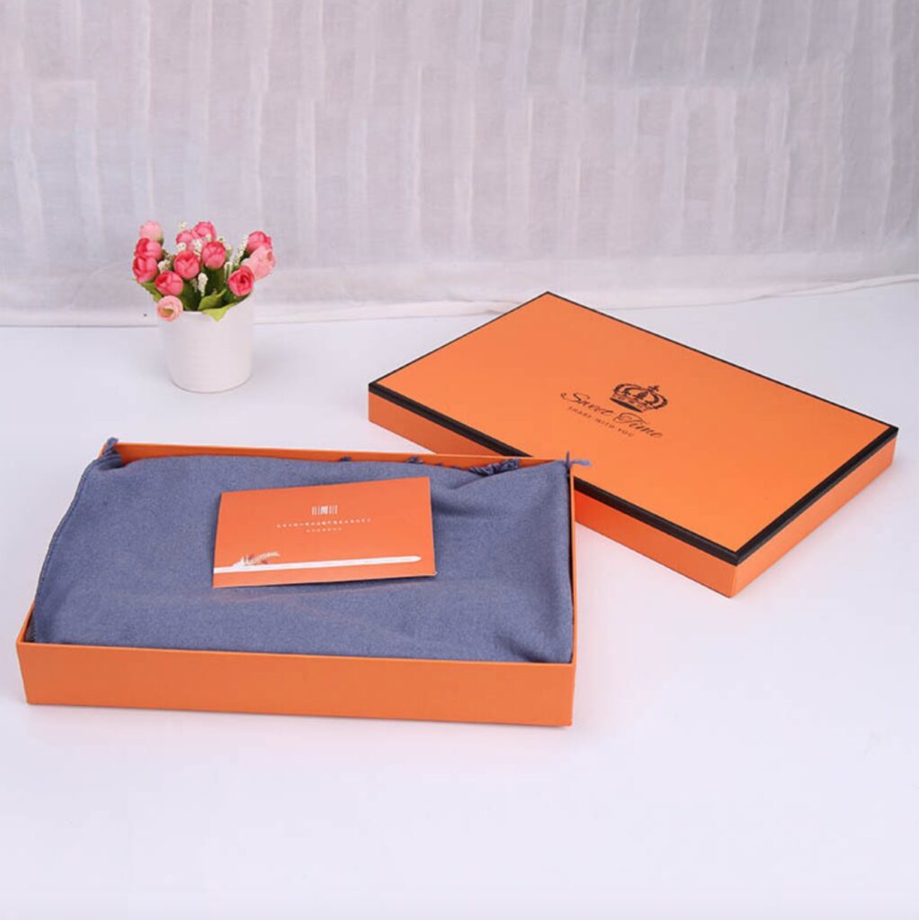  SDHENAILIAN Gift Boxes Gift Box Wrapping Box Orange Box Perfume  Cosmetics Wallet Gift Packaging Box Wedding Birthday Party Gift Bag Paper  (Color : 1pcs Box 1pcs Bag, Size : 15x15x7cm) 