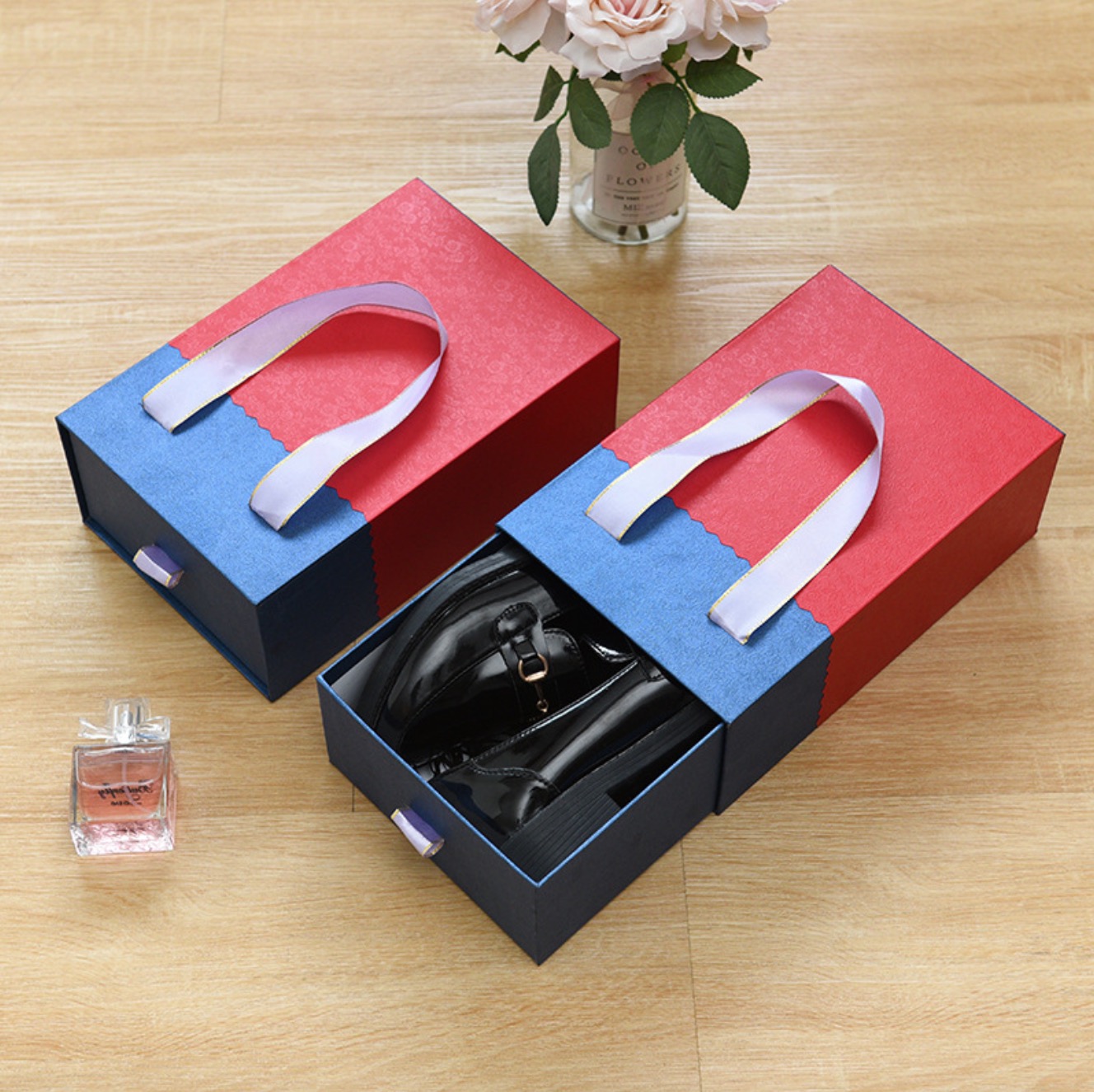 Side Slide Shoe Box, Drawer Structure Shoe Box, High End Shoe Box With Handle Nice Gift Box